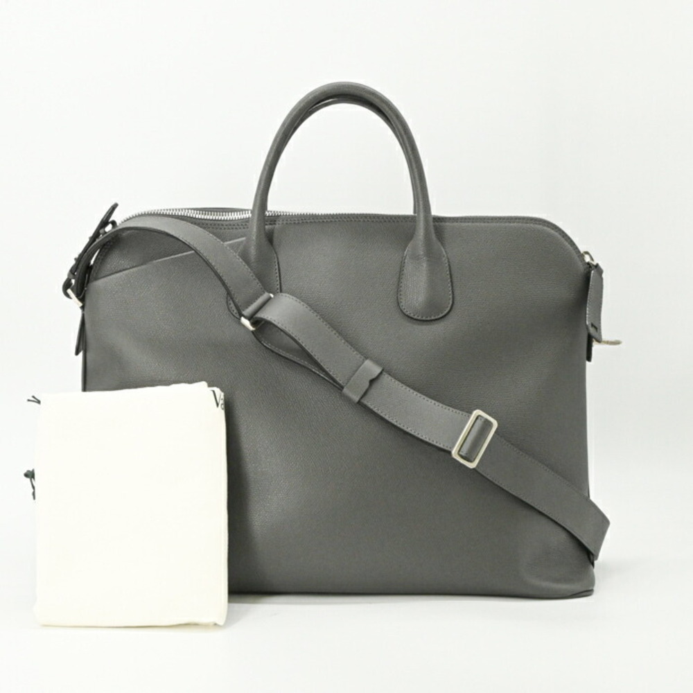 VALEXTRA Valextra My Large Sublime Shoulder Bag, Soft Calfskin, Dark Grey, Wo...